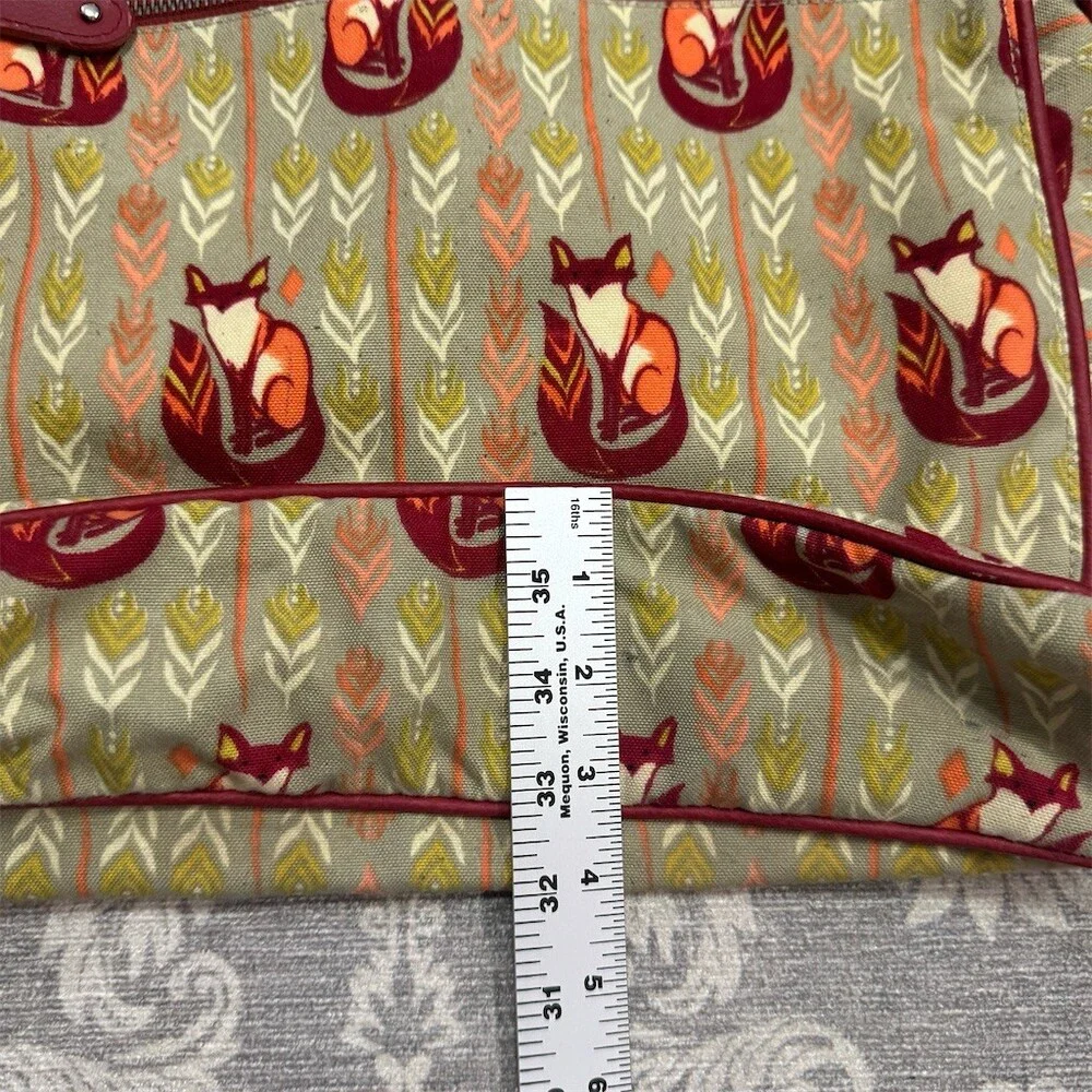 Capri Designs Wilderness Collection Fox Print Flap Crossbody Messenger Bag
